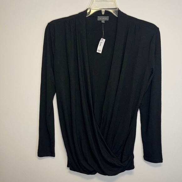 The Limited Open Front Deep V Surplus Long Sleeve Top Sz S NWT - Picture 3 of 8